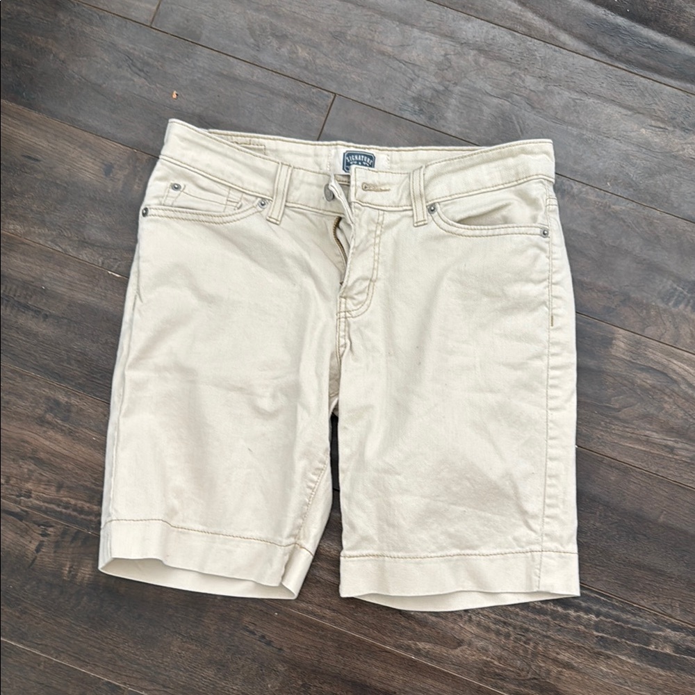 Signature by Levi Strauss Tan Bermuda Shorts